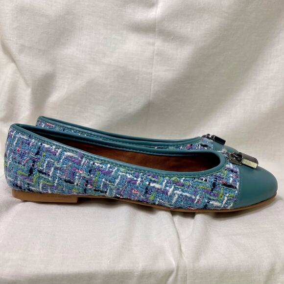 Kurt Geiger London Tweed & Leather Ballet Flats MSRP$130 - Picture 2 of 16